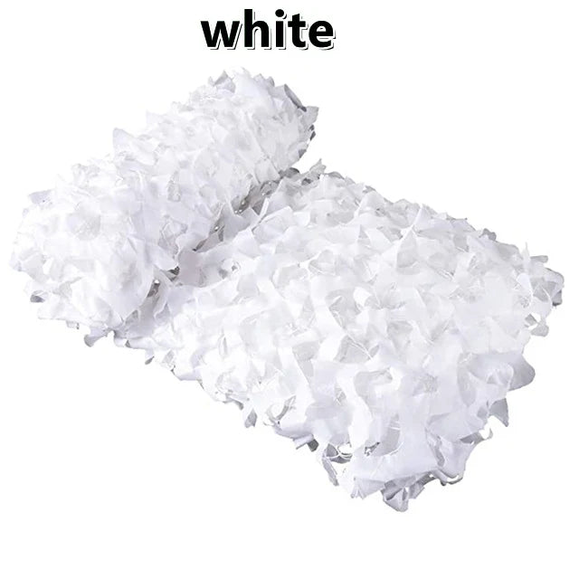 1.5mx1m 4mx5mCamouflage Nets White Blue Beige Desert for Hunting Hiding Mesh Outdoor Awning Garden Shading Gazebo