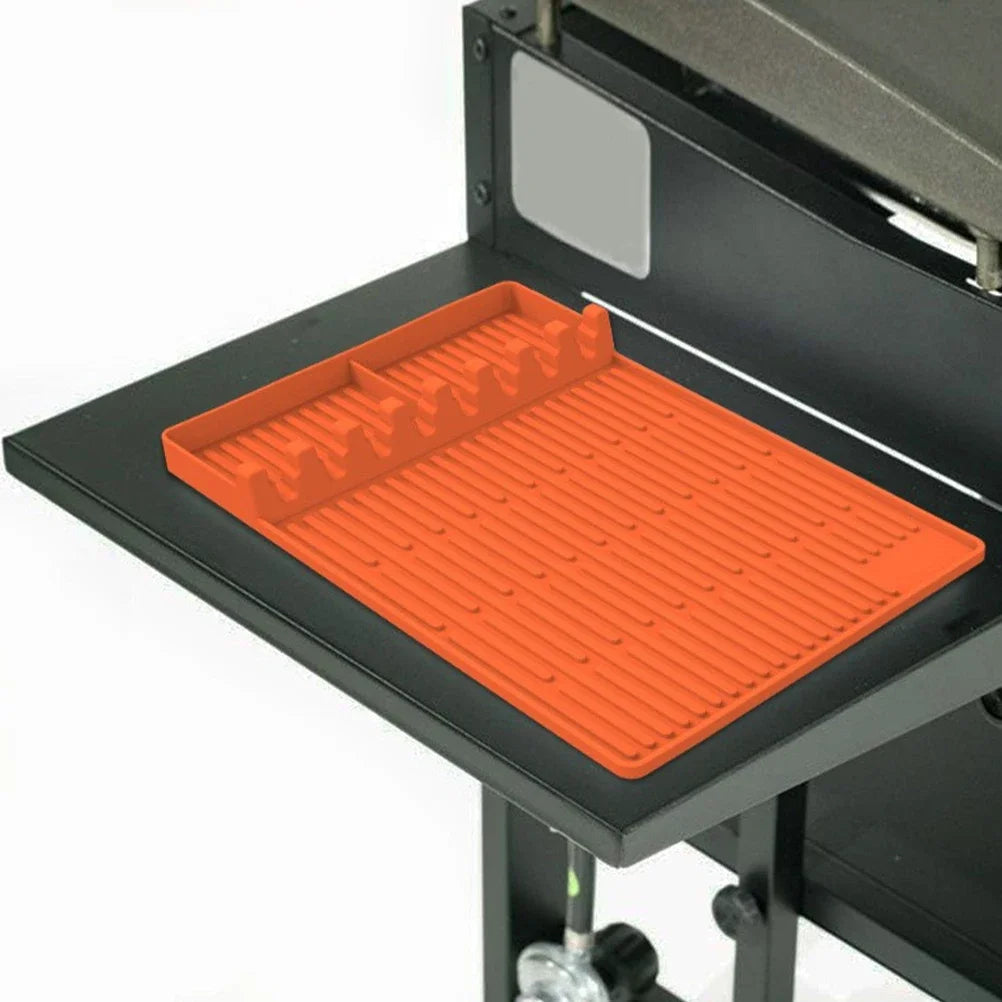 1PC，Silicone Grill Mat Mat Drip Pad Spatula Mat Food Grade BBQ Pad Outdoor Grill Kitchen Grill Side Shelf Tools Griddle Tools